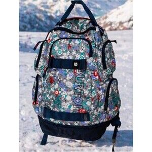 Burton Distortion 29L Backpack Floral Chambray School Skate Snowboarding EUC